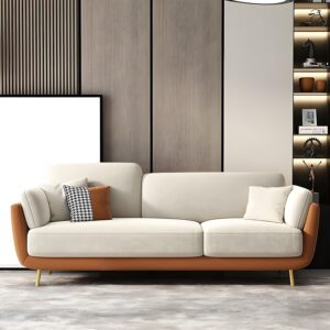 Supriva Premium 3-Seater Sofa | Modern Upholstered Sofa with Cushioned Seating & Strong Wooden Frame